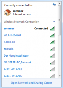 Open Network and Sharing Center