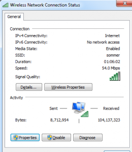 Click on the properties button .
