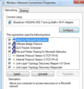 Is the bridge protocol installed?