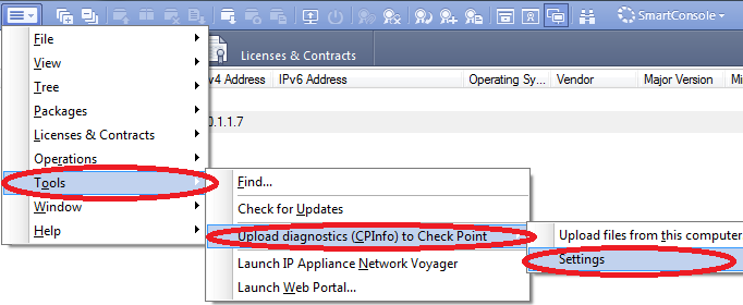 Restore the SmartUpdate Generate CPInfo Menu Option