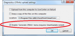 SmartUpdate Generate CPInfo