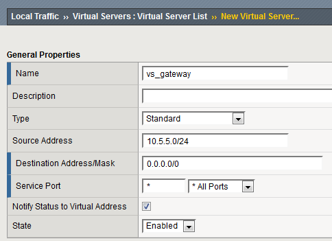 f5 Default Gateway Configuration - tech :: stuff